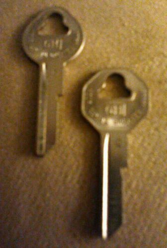 1968 gm chevrolet keys b42-c b-43-d nos key set '68 chevy...original blanks...