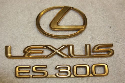 92 93 94 95 96 lexus es300 gold trunk emblem set chrome logo nameplate