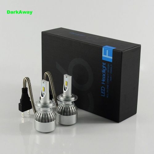 Darkaway h7 led car headlight kit automobile flip chips led bulb lamp 72w 7600lm