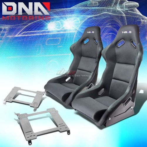 Buy NRG FIBERGLASS BUCKET RACING SEATS+FULL STAINLESS BRACKET FOR WRX