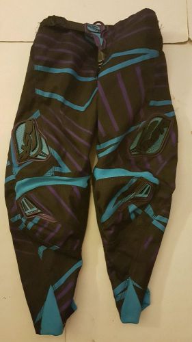 Msr motocross pants youth 22 black teal purple