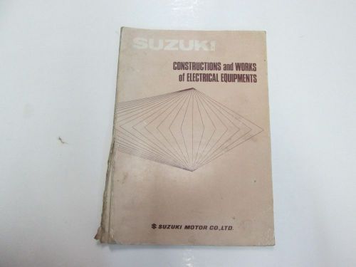 Suzuki constructions &amp; works of electrical equipment manual damaged faded stains