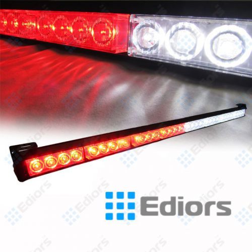 32 leds white&amp;red car top roof emergency beacon warning flash strobe light bar