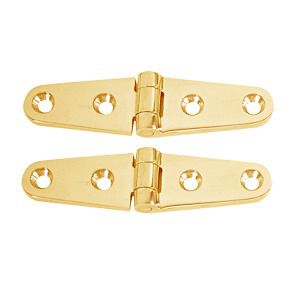 New whitecap strap hinge polished brass 4 " x 1 " s-604bc