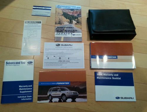 2006 subaru forester owners manual set with cover case and all manuals 06