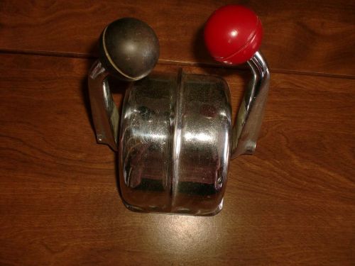 Vintage twin, top mount shift control for cable, chrome plated brass