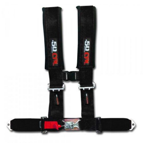 Black race h harness seat belt 4 point pads sand rail 2x2 style long travel car