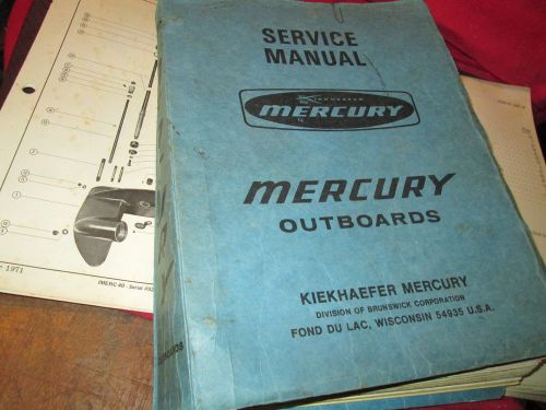 Kiekhaefer mercury 1971 engine marine boat service repair manual shop outboard