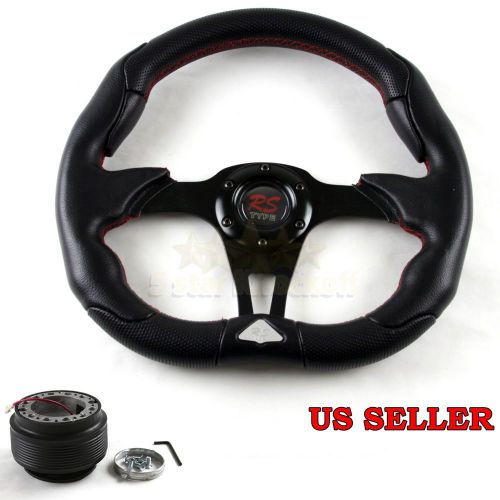 For toyota mr2 spyder usa 6-bolt red stitch f1 style steering wheel+ hub adapter