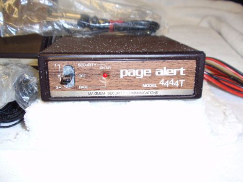 Page alert 4444t vintage maximum security vehicle alarm