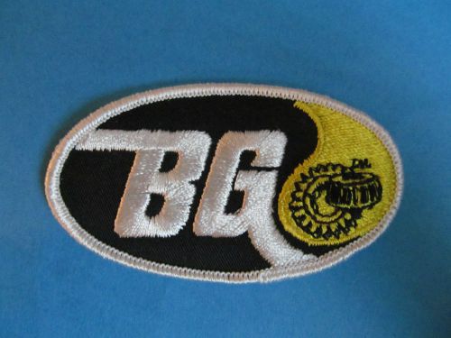 Vintage bg products truck car auto parts patch uniform work shirt coveralls