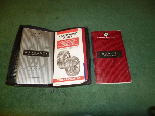 95 1995 mercury sable original owners manual with cover