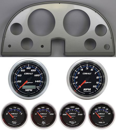 63-67 corvette silver dash carrier w/ auto meter cobalt gauges