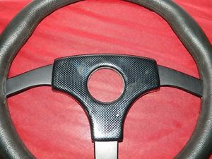 Black carbon fiber steering wheel plastic center cap - # swc9151519