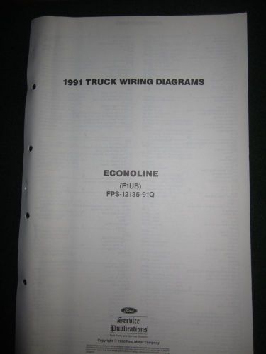 1991 ford econoline electrical wiring diagram manual schematic sheets oem