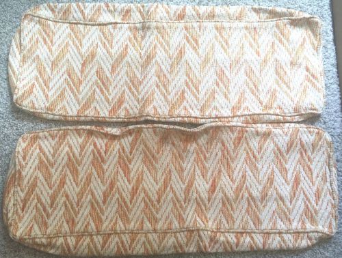2 vintage 1970&#039;s airstream argosy cushion covers- goucho bolsters ca. 36&#034;x12&#034;x4&#034;