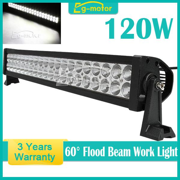 120w 24" led spot flood combo alloy work bar diving light lamp off road 4wd 4x4