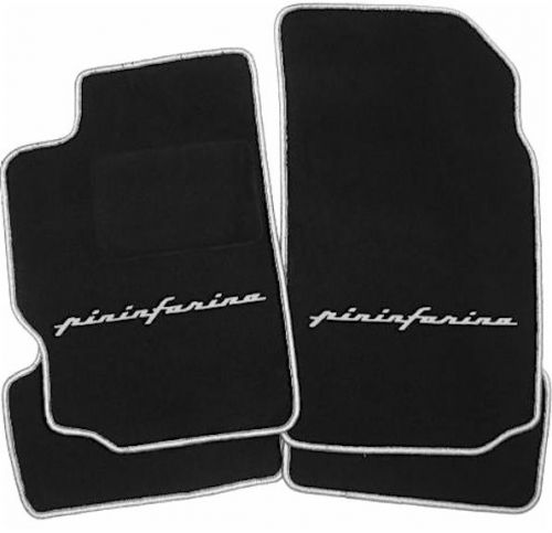 Bl./silver script+trim floor mats for peugeot 406 coupe lhd or rhd