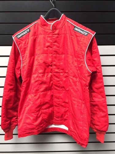 New impact racer driving suit jacket medium red sfi 3.2a/5 22500407 usa made