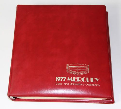 1977 mercury dealer showroom color &amp; upholstery selection manual