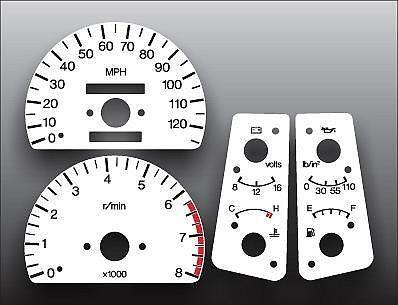 1994-1997 isuzu rodeo passport manual instrument cluster white face gauges