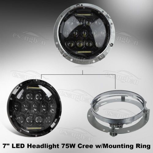 Buy 1X 7inch LED Headlight Daymaker 75W Cree Light Mounting Bracket