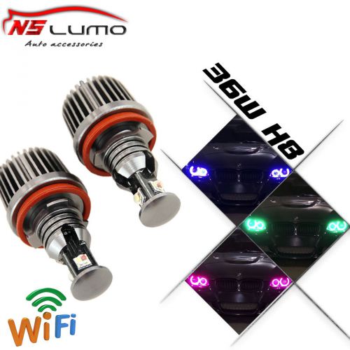 Wifi e92 h8 led angel eye for bmw led marker rgb wifi phone control halo ring