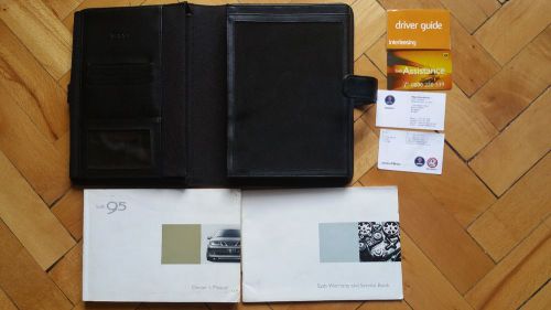 Saab 9-5 95 owners manual handbook , saab warranty and service book and wallet