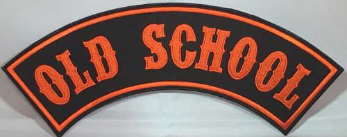 Old school motorcycle biker club trucker rock punk vest 11" rocker patch bl-28