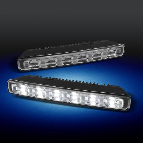 Buy SUPER BRIGHT 6 LED HYPER WHITE DRL DAYTIME RUNNING BUMPER DRIVING