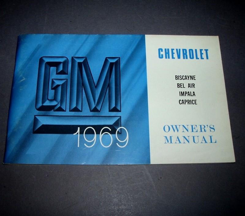 1969 chevrolet gm canada nos orig. caprice impala ss owners manual 732966 ss427