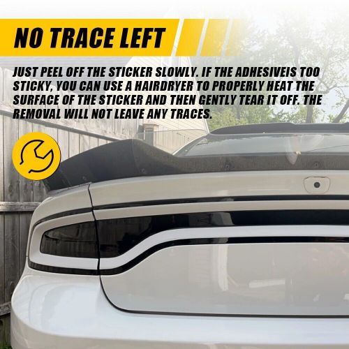 4X White Blackout Tail Light Vinyl Tint Film Overlay For 2015-2023 Dodge Charger, US $59.99, image 2
