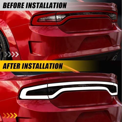 4X White Blackout Tail Light Vinyl Tint Film Overlay For 2015-2023 Dodge Charger, US $59.99, image 11