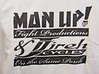 New 3xl white "man up for jireh cycles" jireh cycles t-shirt front &amp; back logo