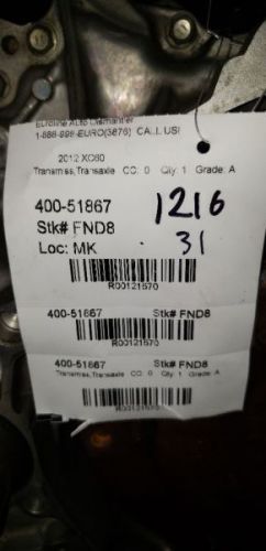 11-15 VOLVO 80 SERIES Automatic Transmission AWD 121570, US $720.00, image 4