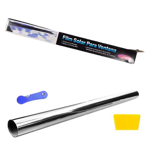 20&#034;x10ft window roll tint 50% vlt silver for home car office glass uncut film