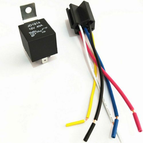 5Set Relay Car Auto Relay 12V 40A 5Pin Wires+Harness Socket Fits For Universal, US $31.04, image 2