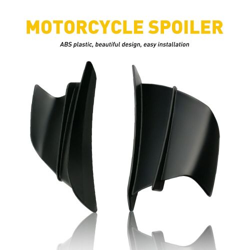 2x Black Side Motorcycle Winglets Air Deflector Fin Spoiler Cover Trim ABS USA, US $15.99, image 4
