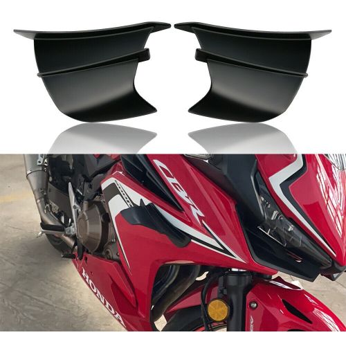 2x Black Side Motorcycle Winglets Air Deflector Fin Spoiler Cover Trim ABS USA, US $15.99, image 5