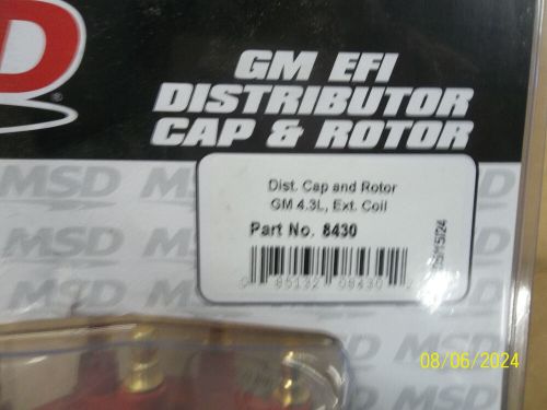 MSD Distributor Cap and Rotor Kit 8430 For GM 4.3L engines, US $46.95, image 2