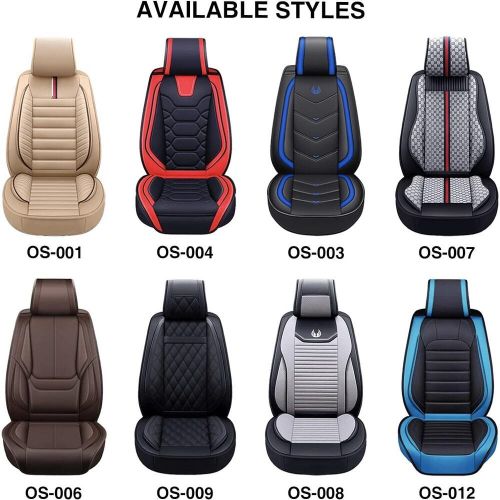Car Seat Covers Premium Waterproof Faux Leather Cushion Universal Full Set Tan, US $75.00, image 4