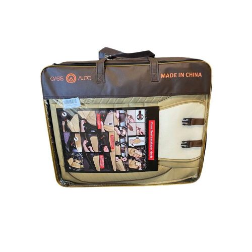 Car Seat Covers Premium Waterproof Faux Leather Cushion Universal Full Set Tan, US $75.00, image 8