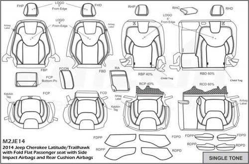 For Jeep Cherokee Latitude Trailhawk 2014-2017 Black Leather Seat Covers A200, US $549.00, image 3