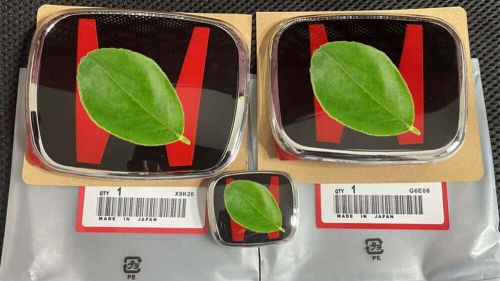 for Civic Hatch FK 2016-up 3pcs Red&Black Front+Rear+Steering Wheel Emble Badge, US $39.99, image 2