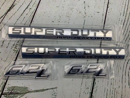 6.2L Super Duty Boss Heavy Duty Emblem Side Fender 3D Badge fit F250 F350 Chrome, US $25.00, image 3