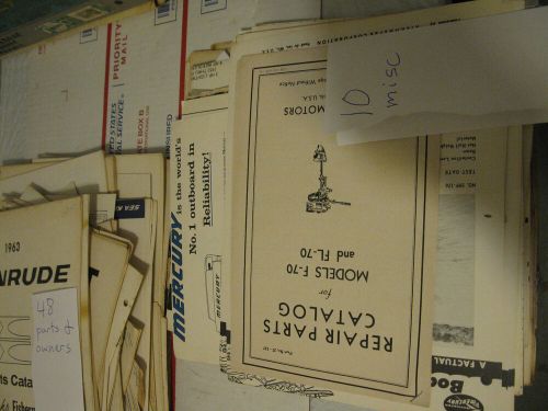 160+ POUNDS HUGE LOT 655 outboard Parts catalogs Johnson evinrude manuals, US $995.00, image 12