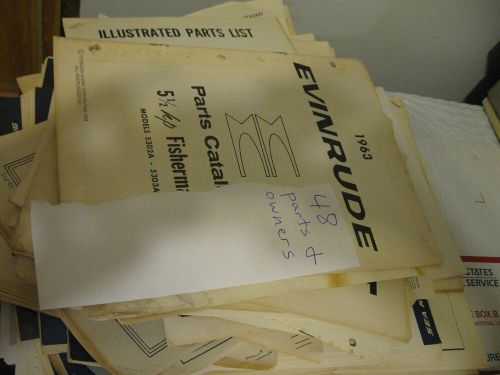 160+ POUNDS HUGE LOT 655 outboard Parts catalogs Johnson evinrude manuals, US $995.00, image 13