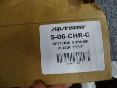 Slipstreamer clear spitfire windshield w/ chrome hardware 7/8" &amp; 1" s-06-chr-c