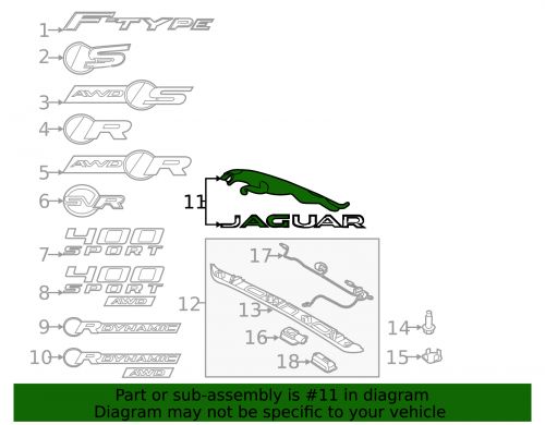 Genuine Jaguar Emblem T2R27585, US $99.49, image 2