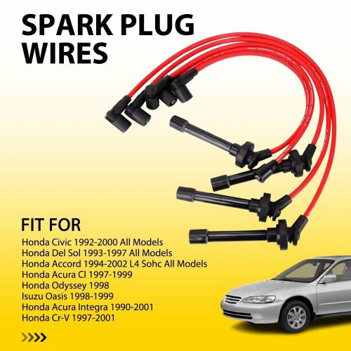 Spark Plug Wires Set For Honda Accord 1994-2002 L4 Sohc All Models 32700PHK003, US $25.99, image 13